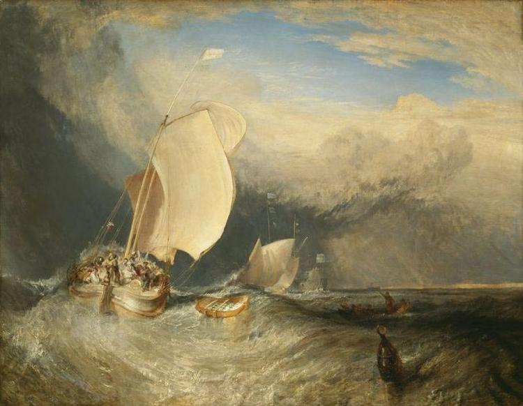 Joseph Mallord William Turner Fishing Boats with Hucksters Bargaining for Fish Spain oil painting art